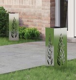 VidaXL Solar LED Pad Licht 2 pcs Gegalvaniseerd Gegalvaniseerd