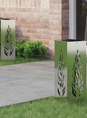 VidaXL Solar LED Pad Licht 2 pcs Gegalvaniseerd Gegalvaniseerd