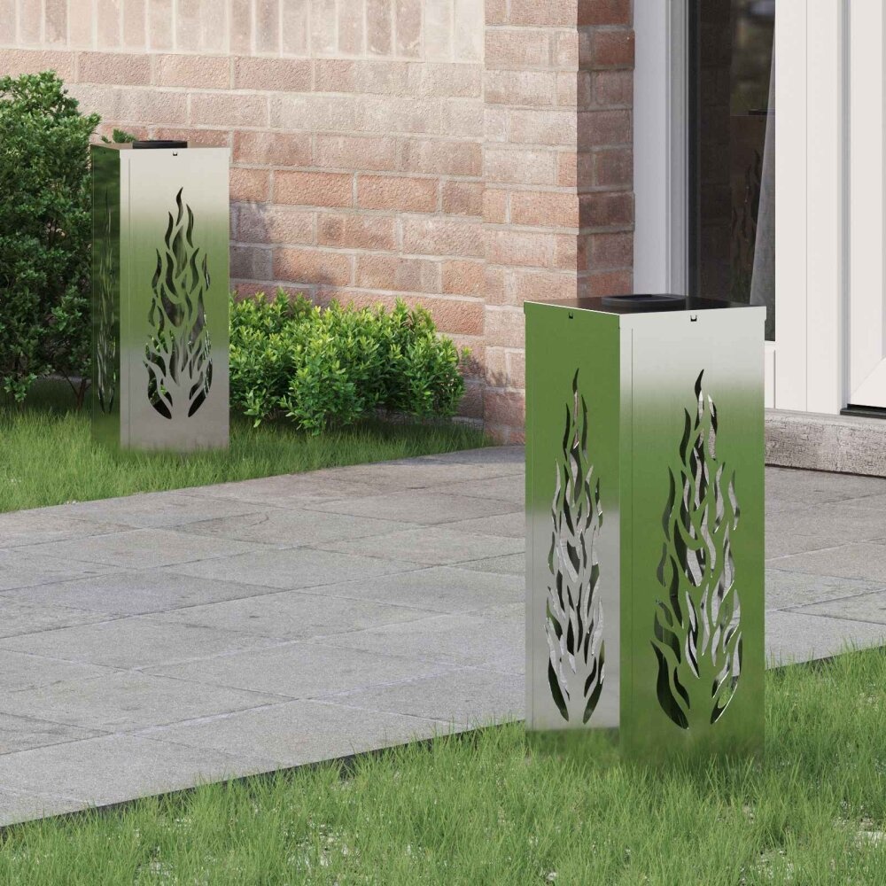 VidaXL Solar LED Pad Licht 2 pcs Gegalvaniseerd Gegalvaniseerd