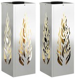 VidaXL Solar LED Pad Licht 2 pcs Gegalvaniseerd Gegalvaniseerd