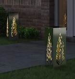 VidaXL Solar LED Pad Licht 2 pcs Gegalvaniseerd Gegalvaniseerd