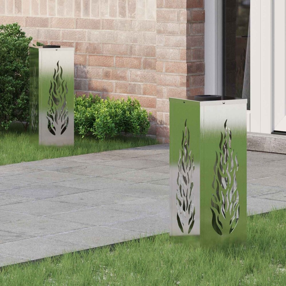 VidaXL Solar LED Pad Licht 2 pcs Roestvrij staal Roestvrij staal