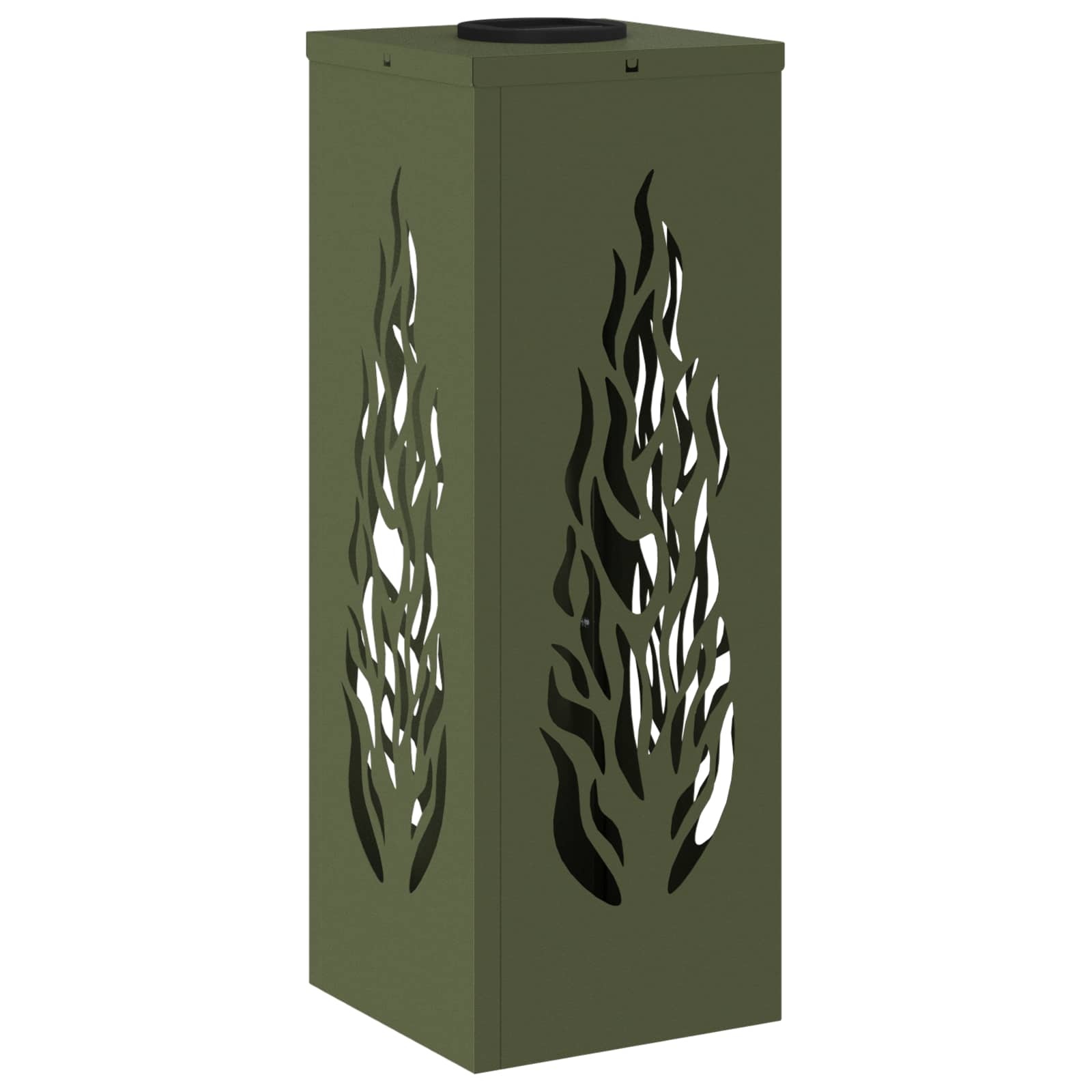 VidaXL Solar LED Pad Licht 2 pcs Olijf Groen Koudgewalst staal