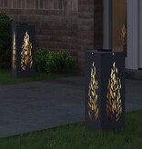 VidaXL Solar LED Pad Licht 2 pcs Antraciet Koudgewalst staal