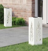 VidaXL Solar LED Pad Licht 2 pcs Wit Koudgewalst staal