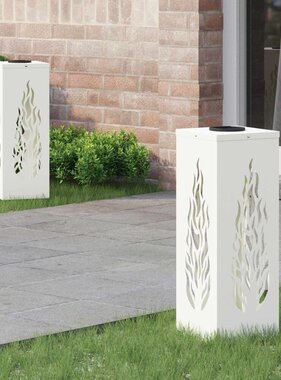 VidaXL Solar LED Pad Licht 2 pcs Wit Koudgewalst staal