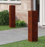 VidaXL Solar LED Pad Licht 2 pcs Cortenstaal Cortenstaal