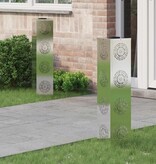 VidaXL Solar LED Pad Licht 2 pcs Roestvrij staal Roestvrij staal