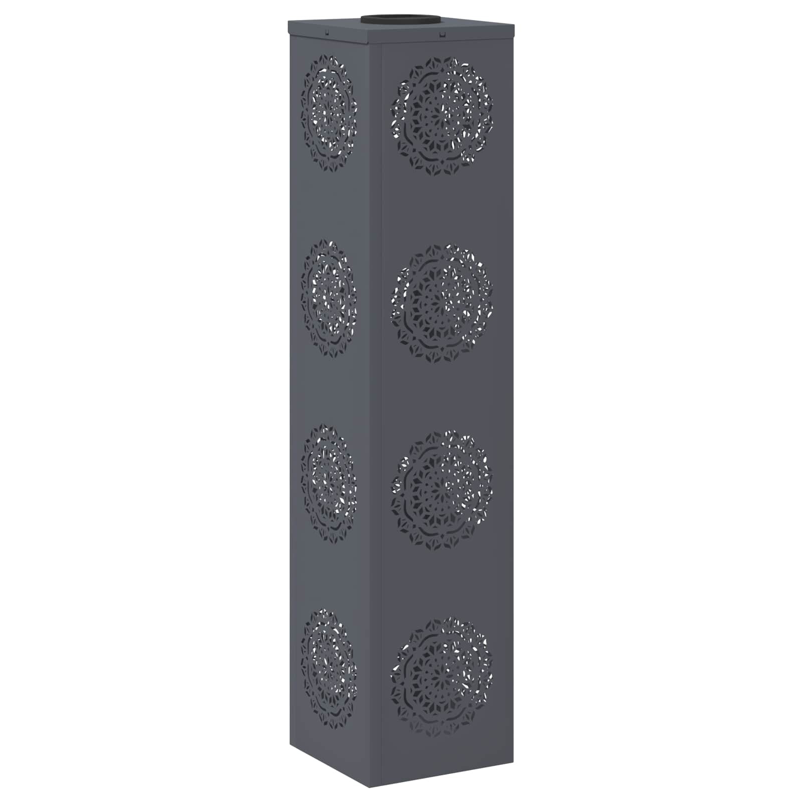 VidaXL Solar LED Pad Licht 2 pcs Antraciet Koudgewalst staal