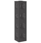 VidaXL Solar LED Pad Licht 2 pcs Zwart Koudgewalst staal