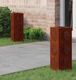 VidaXL Solar LED Pad Licht 2 pcs Cortenstaal Cortenstaal