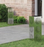 VidaXL Solar LED Pad Licht 2 pcs Gegalvaniseerd Gegalvaniseerd