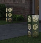 VidaXL Solar LED Pad Licht 2 pcs Gegalvaniseerd Gegalvaniseerd