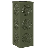 VidaXL Solar LED Pad Licht 2 pcs Olijf Groen Koudgewalst staal