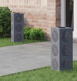 VidaXL Solar LED Pad Licht 2 pcs Antraciet Koudgewalst staal