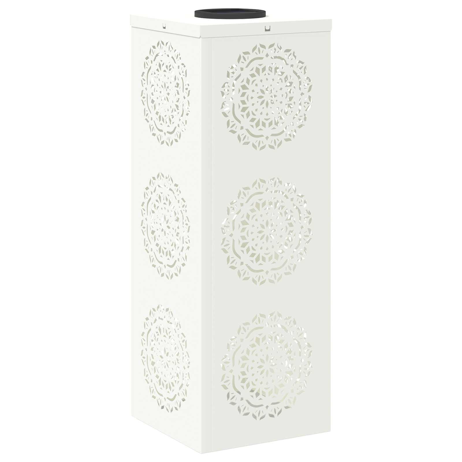 VidaXL Solar LED Pad Licht 2 pcs Wit Koudgewalst staal