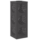 VidaXL Solar LED Pad Licht 2 pcs Zwart Koudgewalst staal