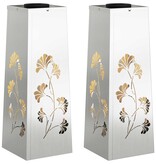 VidaXL Solar LED Pad Licht 2 pcs Gegalvaniseerd Gegalvaniseerd