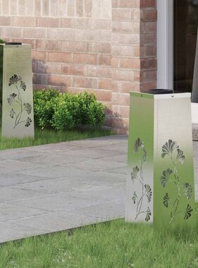 VidaXL Solar LED Pad Licht 2 pcs Roestvrij staal Roestvrij staal