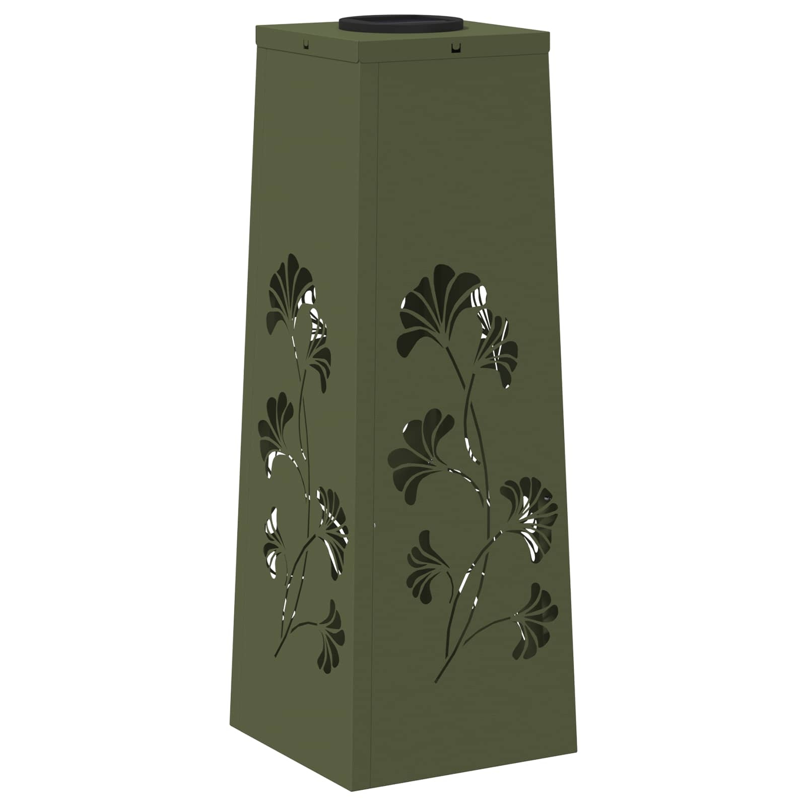 VidaXL Solar LED Pad Licht 2 pcs Olijf Groen Koudgewalst staal