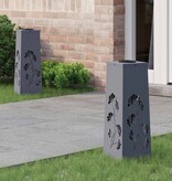 VidaXL Solar LED Pad Licht 2 pcs Antraciet Koudgewalst staal