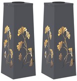 VidaXL Solar LED Pad Licht 2 pcs Antraciet Koudgewalst staal