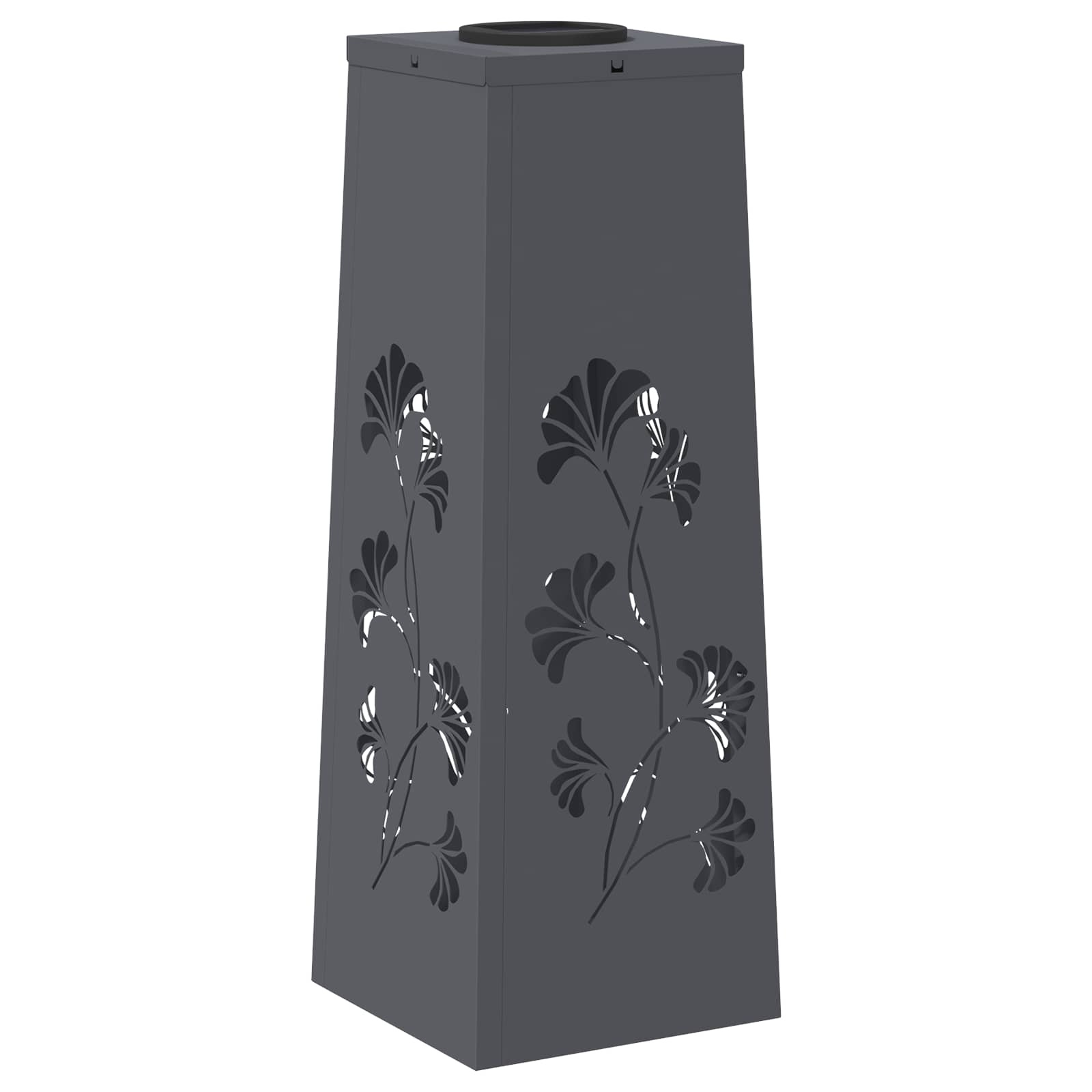 VidaXL Solar LED Pad Licht 2 pcs Antraciet Koudgewalst staal