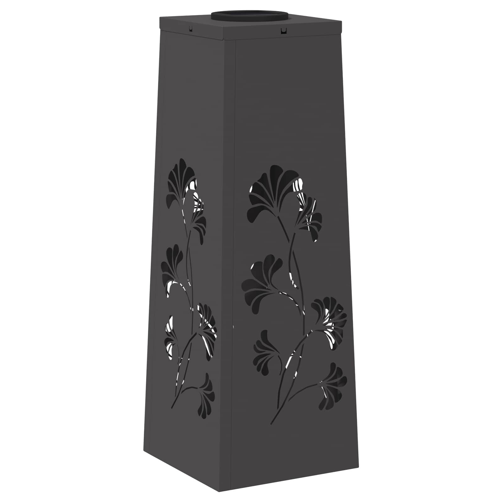 VidaXL Solar LED Pad Licht 2 pcs Zwart Koudgewalst staal