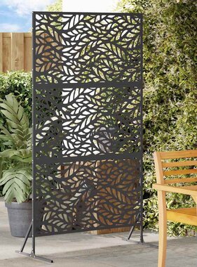 VidaXL Privacyscherm Zwart 100 x 50 x 180 cm Staal