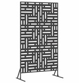 VidaXL Privacyscherm Zwart 100 x 50 x 180 cm Staal