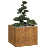 VidaXL Plantenbak roestig 100x100x80 cm weervast staal