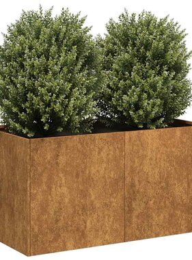 VidaXL Plantenbak roestig 80x40x40 cm weervast staal