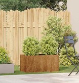 VidaXL Plantenbak roestig 80x40x40 cm weervast staal