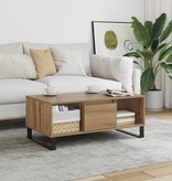 VidaXL Salontafel 90x50x36,5 cm bewerkt hout artisanaal eikenkleurig