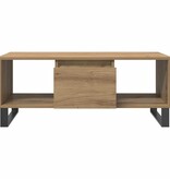 VidaXL Salontafel 90x50x36,5 cm bewerkt hout artisanaal eikenkleurig