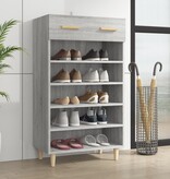 VidaXL Schoenenkast 60x35x105 cm bewerkt hout grijs sonoma eikenkleur