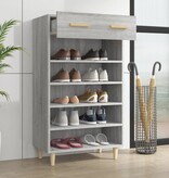 VidaXL Schoenenkast 60x35x105 cm bewerkt hout grijs sonoma eikenkleur