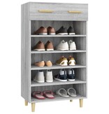 VidaXL Schoenenkast 60x35x105 cm bewerkt hout grijs sonoma eikenkleur