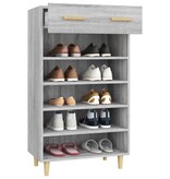 VidaXL Schoenenkast 60x35x105 cm bewerkt hout grijs sonoma eikenkleur