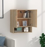VidaXL Wandkast 60x31x70 cm bewerkt hout sonoma eikenkleurig