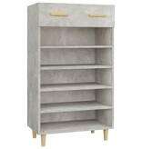 VidaXL Schoenenkast 60x35x105 cm bewerkt hout betongrijs