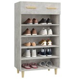 VidaXL Schoenenkast 60x35x105 cm bewerkt hout betongrijs