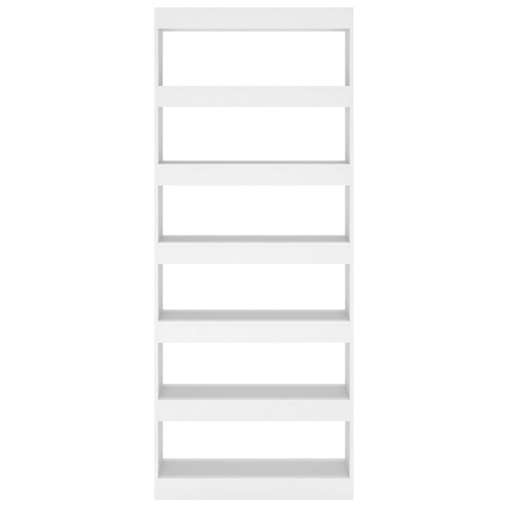 VidaXL Boekenkast/kamerscherm 80x30x198 cm bewerkt hout wit