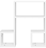 VidaXL Wandschappen 2 st 50x15x50 cm bewerkt hout wit