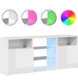 VidaXL Tv-meubel met LED-verlichting 120x30x50 cm hoogglans wit