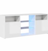 VidaXL Tv-meubel met LED-verlichting 120x30x50 cm hoogglans wit