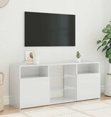 VidaXL Tv-meubel met LED-verlichting 120x30x50 cm hoogglans wit