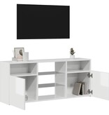 VidaXL Tv-meubel met LED-verlichting 120x30x50 cm hoogglans wit