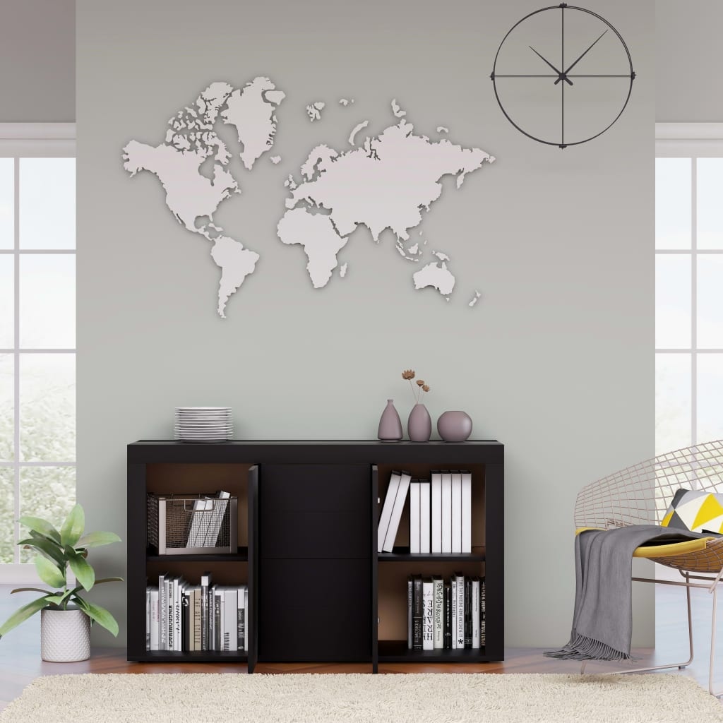 VidaXL Dressoir 120x36x69 cm bewerkt hout zwart