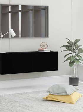 VidaXL Tv-meubel 100x30x30 cm bewerkt hout zwart